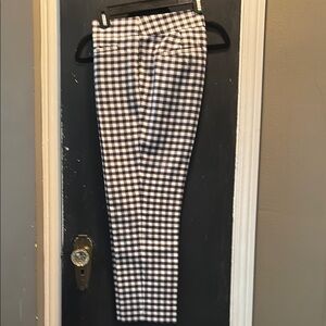 Ann Taylor adorable Navy and White Checkered Pants NWOT